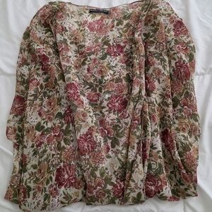 GYPSY BOHO WHIMSICAL FLORAL DUSTER KIMONO TOP